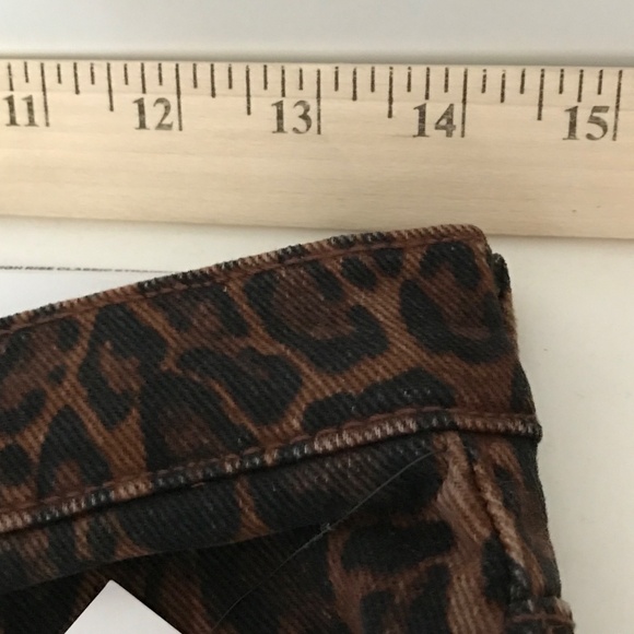 DKNY JEANS Laight Leopard Print Jeans High Rise Classic Straight Size 8 NWT - Picture 13 of 16